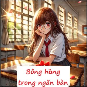 Bông hồng trong ngăn bàn